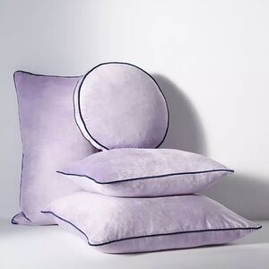 Anthropologie Adelina Velvet Pillow Covers in Lavender, Set of 3